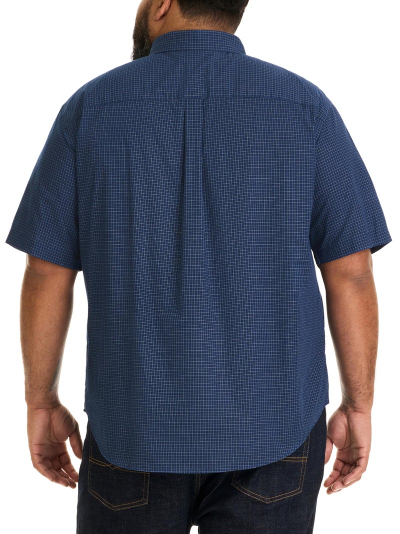 Van Heusen Men's big Big and Tall Wrinkle Free Short Sleeve Button Down Shirt Shirt, -carbon blue, 2X-Large - Image 2